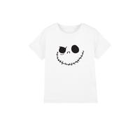 Disney Nightmare Before Christmas Jack Skellington Smile Face Kids T-Shirt, White | Size: 3-4 Years Disney White 3-4 Years