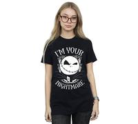 Nightmare Before Christmas Nightmare Cotton Boyfriend T-Shirt Disney Black 4XL