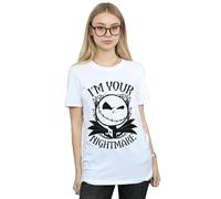 Disney Womens/Ladies Nightmare Before Christmas Nightmare Cotton Boyfriend T-Shirt - White - 4XL - White