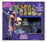 Disney Nightmare Before Christmas Stuck on Stories - Activity Books for kids, 16-page storybook, 8 toy suction cups, 2 board games to enjoy