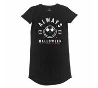 Disney Nightmare Before Christmas T-Shirt Dress for Women | Boys' Hoodies | Black, Half Sleeved, 100% Cotton Shirt | Official Merchandise | Large