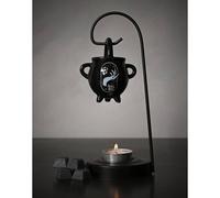 Disney Nightmare Before Christmas Wax Melt Burner - Deadly Nightshade Cauldron Design with Metal Stand - Black Ceramic Wax Warmer for Home Fragrance - Spooky Decor & Gift for Fans