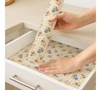 Disney Non Adhesive Shelf Liner - 18”x 10 ft Water-Resistant Drawer Liners for Kitchen Cabinets, Pantry, Fridge & Dressers - Easy Cut Cabinet Liner Roll- Mickey Mouse, Stitch & Winnie The Pooh