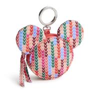 Disney Nylon Mickey Mouse Zip Bag Charm, Mickey Meadow Stripe, One Size