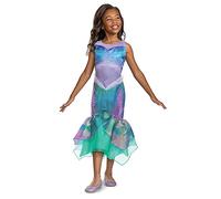 Disney Official Classic Live Action Ariel Costume Kids, Little Mermaid Costume Kids Fancy Dress Up for Girls, Fish Outfit Birthday Christmas Halloween Costume for Children S