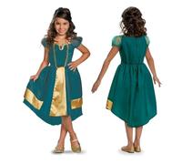Disney Official Classic Merida Costume Kids - Made with Super Soft Satin - Brave Costume Kids Disney Princess Dress Up for Girls Christmas Halloween Fancy Dress Outfit Size S
