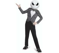 Disney Official Classic Nightmare Before Christmas Jack Skellington Costume Kids with Mask, Suit Fancy Dress Halloween Costumes for Kids Size S