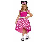 Disney Official Classic Pink Minnie Mouse Costume Kids, Minnie Mouse Dress Up Outfit Skirt Girls Fancy Dress, Costumes for Girls S, 5-6