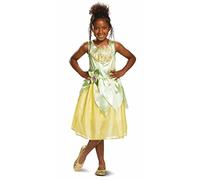 Disney Official Deluxe Princess Tiana Costume Kids, Princess Dress Up For Girls Size S