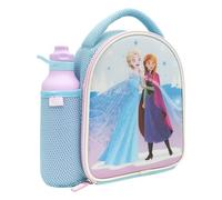 Disney Official Frozen Lunch Bag with Kids Water Bottle by Polar Gear - Back to School Supplies Frozen Bag - 600D Polyester Insulated Girls Lunch Box with Elsa and 600ml Drinks Bottle