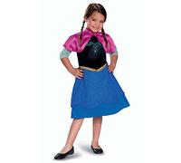 Disney Official Frozen Travelling Anna Standard Costume Kids, Princess Dress Up for Girls Size S