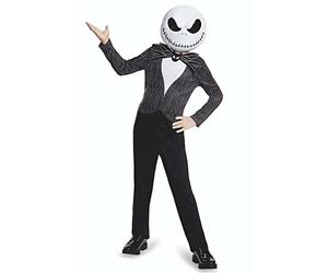 Disney Official Jack Skellington Costume Children, Skeleton Costume Kids, The Nightmare Before Christmas, Halloween Carnival Fancy Dress Costume for Children Boys Birthday