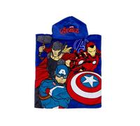Disney Official Marvel Avengers Hooded Towel Poncho | Super Soft Feel, Captain America, Iron Man, Thor Design | Swimming Changing Robe Perfect The Home, Bath & Beach, Multicoloured, 115 x 50 cm