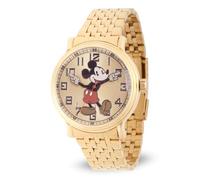 Disney Mickey Mouse Men's W002413 Mickey Mouse Analog Display Analog Quartz Gold Watch, Gold