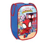 Disney Officially Licensed Pop-Up Bin | Foldable Storage Design | Perfect for Organizing Children's Room, Kids Playroom (Disney Design) | 36 x 36 x 58 cm (Spidey and His Friends Design)