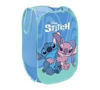 Disney Officially Licensed Pop-Up Bin | Foldable Storage Design | Perfect for Organizing Children's Room, Kids Playroom (Disney Design) | 36 x 36 x 58 cm (Stitch Design)