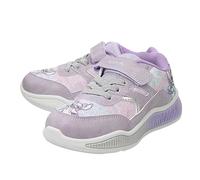 Disney Officially Licensed Stitch Girls Lilac Trainers Kids Shoes | Pastel Print Lightweight Non Slip Casual Sneakers with Secure Fit