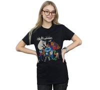 Disney Onward Character Collage Cotton Boyfriend T-Shirt In Black Black 4XL
