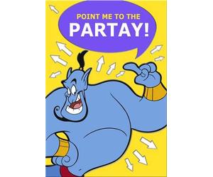 Disney Open Genie 'PARTAY!' Aladdin Birthday Card 25523554 Hallmark Standard