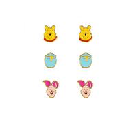Disney Pack of 3 Winnie The Pooh Yellow, Pink & Blue Earrings Set Honey