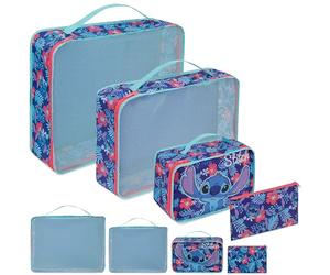 Disney Packing Organisers, Packing Cubes for Suitcases Luggage, Wash Bag (Navy Stitch)