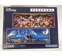 Disney 2 x 1000 piece Panorama Jigsaws Mickey & Minnie Mouse - Double Pack, each 98x33cm / 38x13