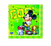 Disney Paper Football Mickey Mouse Napkins (Pack Of 20) In Light Green Light Green One Size