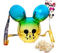Disney Park Mickey Mouse Popcorn Bucket Collectable Set - Bundle of Mickey Balloon Popcorn Bucket and Stickers | Disney Park Must Haves for Adults, Kids