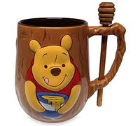 Disney Parks Exclusive - Ceramic Coffee Mug - Winnie the Pooh Sculpted with Honey Stick Stirrer, 25 ounces