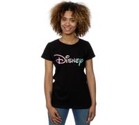 Disney Pastel Logo Cotton T-Shirt In Black Black M