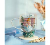 Disney Pastel Princess Floral Decorative Glass Mug - Cinderella Disney Multicolor