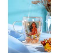 Disney Pastel Princess Floral Decorative Glass Mug - Moana Disney Multicolor