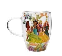 Disney Pastel Princess Floral Decorative Glass Mug - Multi Princess