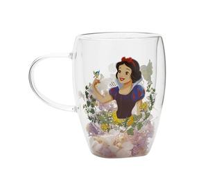 Disney Pastel Princess Floral Decorative Glass Mug - Snow White