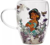 Disney Pastel Princess Jasmine Decorative Glass Mug - Official Disney Floral Gla
