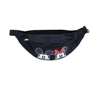 Disney Peeking Mickey Mouse and Minnie Mouse Bumbag Waist Pack, Black