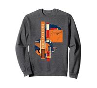 Disney Percy Jackson and Pegasus Greek Vase Style Sweatshirt, Adult Unisex, Dark Heather Grey, X-Large