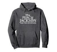 Disney Percy Jackson and the Olympians Series Title Logo Pullover Hoodie, Adult Unisex, Dark Heather Grey, Large