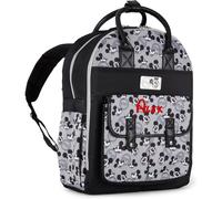 Disney Personalized Diaper Bag Character MICKEY MINNIE and MORE Multi-Pocket Functional Baby Diaper Bag Backpacks (Personalized Mickey Black and Gray