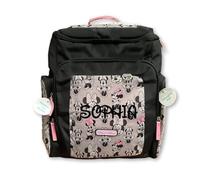 Disney Personalized Diaper Bag Character MICKEY MINNIE and MORE Multi-Pocket Functional Baby Diaper Bag Backpacks (Personalized Minnie Mouse Pink and