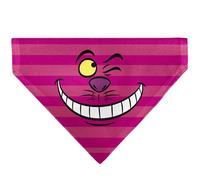 Disney Pet Bandana Alice in Wonderland Cheshire Cat Winking Smile Pinks Slip On Collar Bandana Only