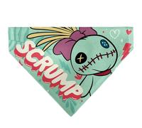 Disney Pet Bandana Lilo and Stitch Scrump Text and Pose Light Blue Slip On Collar Bandana Only