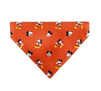 Disney Pet Bandana Mickey Mouse Poses and Expressions Scattered Red Slip On Collar Bandana Only