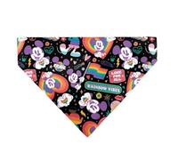 Disney Pet Bandana Mickey Mouse Pride Poses Rainbow Collage Black Slip On Collar Bandana Only