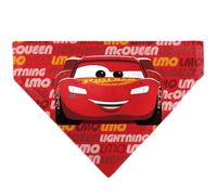 Disney Pet Bandana Slide On Slip Through | Cars LMQ Lightning McQueen Pose and Text Red Double Sided Polyester