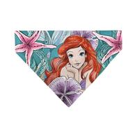 Disney Pet Bandana The Little Mermaid Ariel Pose and Shells Sketch Slip On Collar Bandana Only