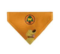 Disney Pet Bandana Up Dug Pose and Wilderness Explorer Badge Orange Slip On Collar Bandana Only