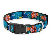 Disney Pet Collar, Dog Collar Plastic Buckle, Nemo Dory Poses, 13 to 17 Inches 1.5 Inch Wide