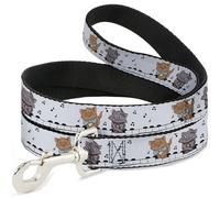 Disney Pet Leash, Dog Leash, Aristocats Toulouse and Berlioz Piano Pose and Musical Notes, 6 Feet Long 1.5 Inch Wide