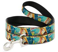 Disney Pet Leash, Dog Leash, Luca The Piazza Poster Collage Stacked, 6 Feet Long 0.5 Inch Wide